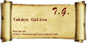 Takács Galina névjegykártya
